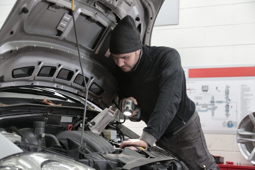 inspecting the vehicle