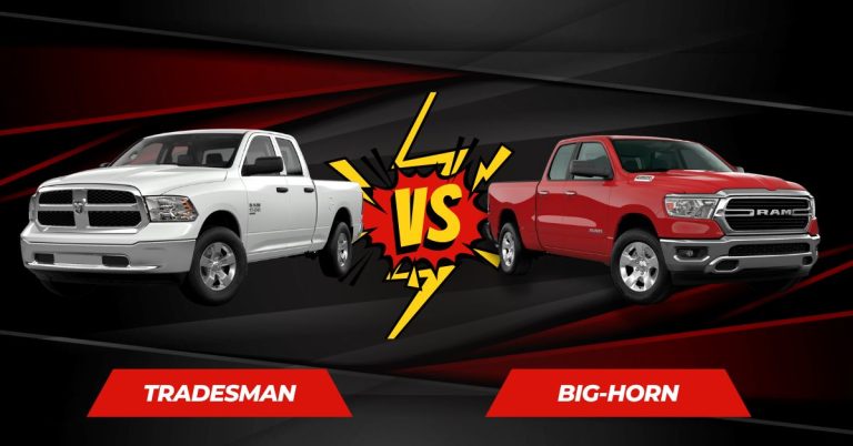 Ram tradesman vs big horn pickup comparison