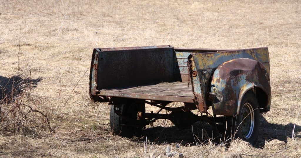 rusted truck bed